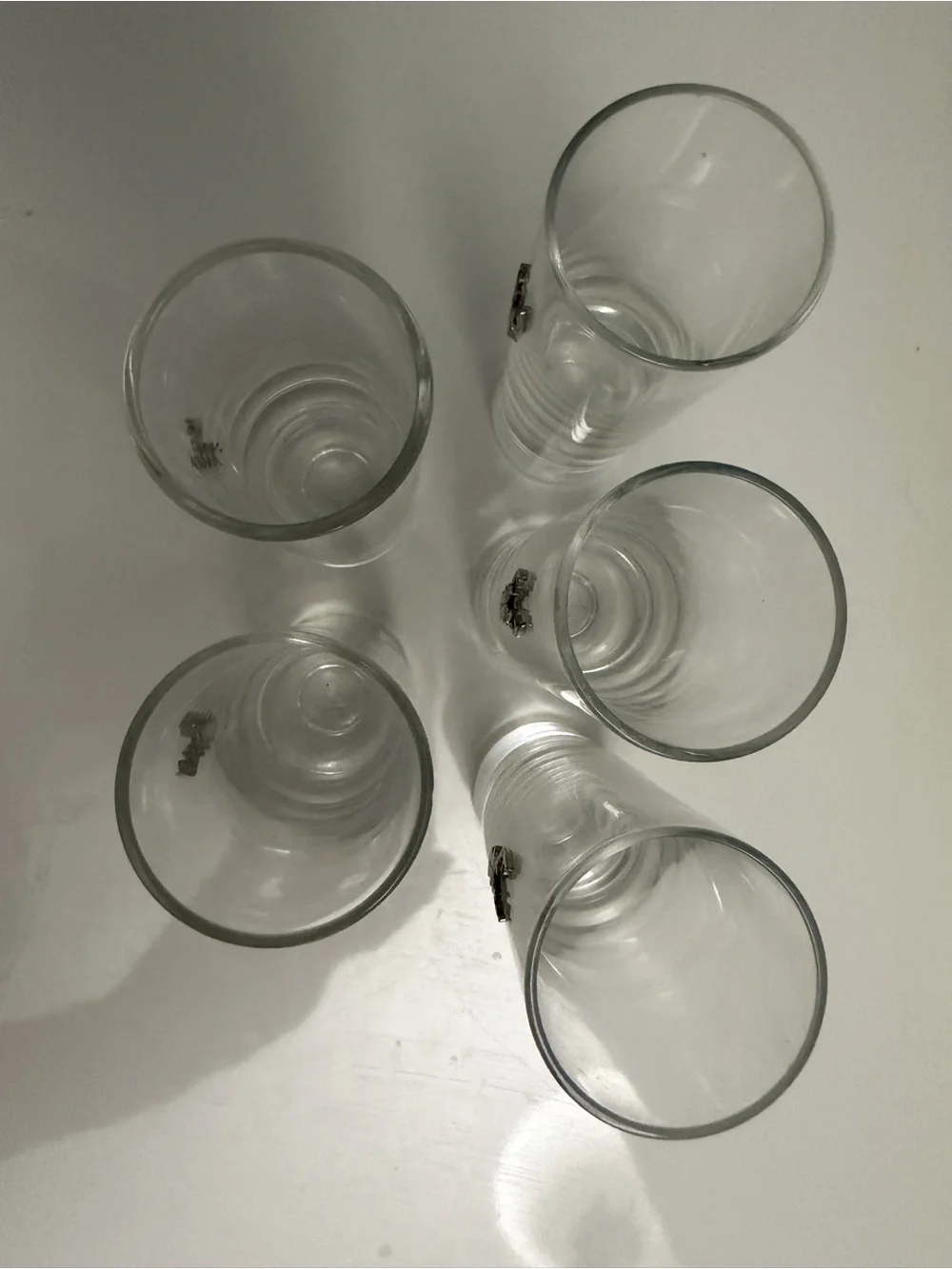 5 Deer Stag Antlers Head Skull Shot Glasses ~ Clear 2oz Unbranded Rustic Barware